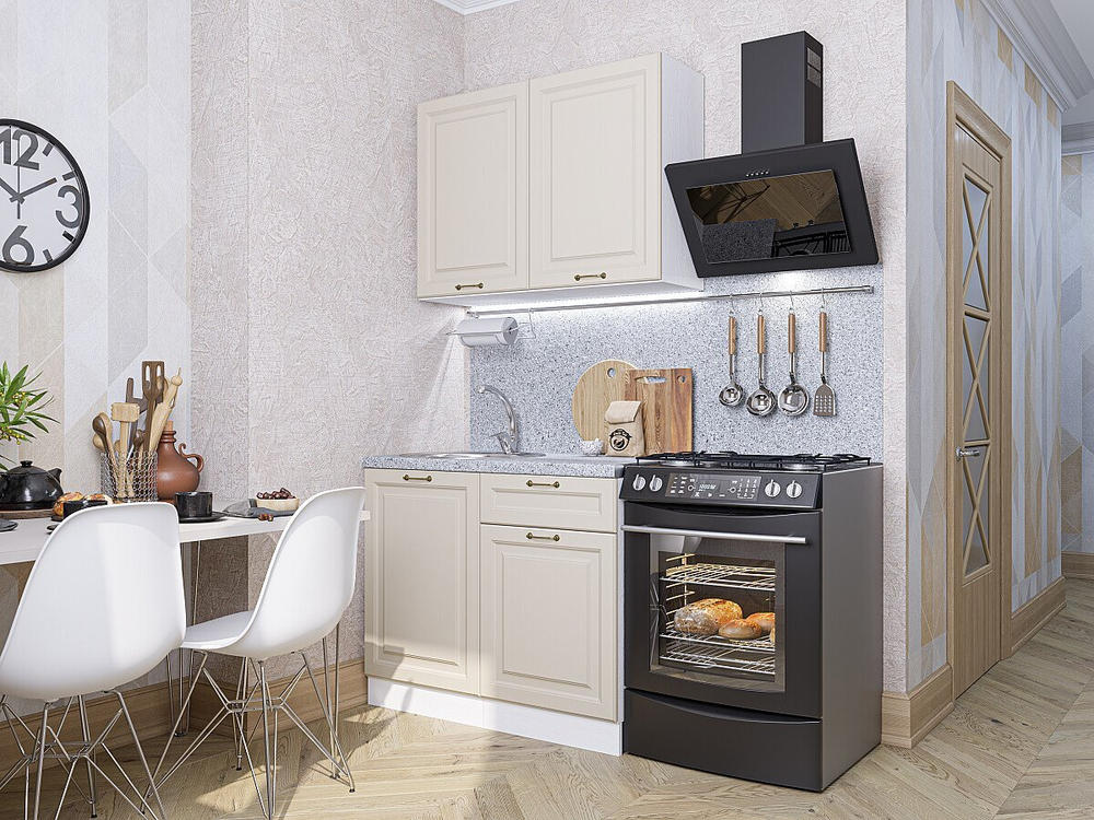 Прямая модульная кухня Ницца-05 Агат - Дуб Вотан 2140*1000*600