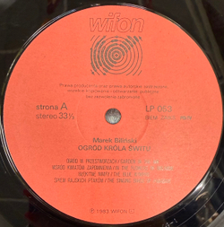 Виниловая пластинка Marek Biliński – Ogród Króla Świtu LP