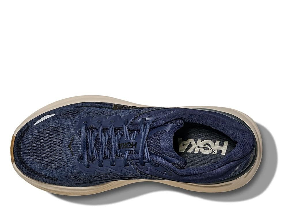 Мужские беговые кроссовки Hoka Bondi 9 M темно-сине-кремовые