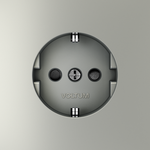 Розетка встраиваемая VOLTUM S70 с заземлением и защитными шторками, 16А, (сталь)