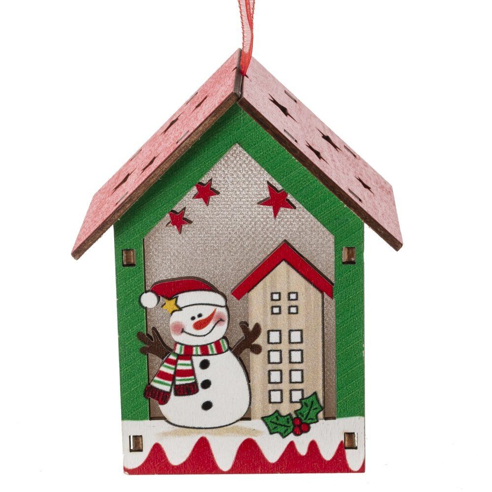 GAEM Изделие декоративное подвесное "Домик" с подсветкой, L8 W6,5 H10 см, 2в.