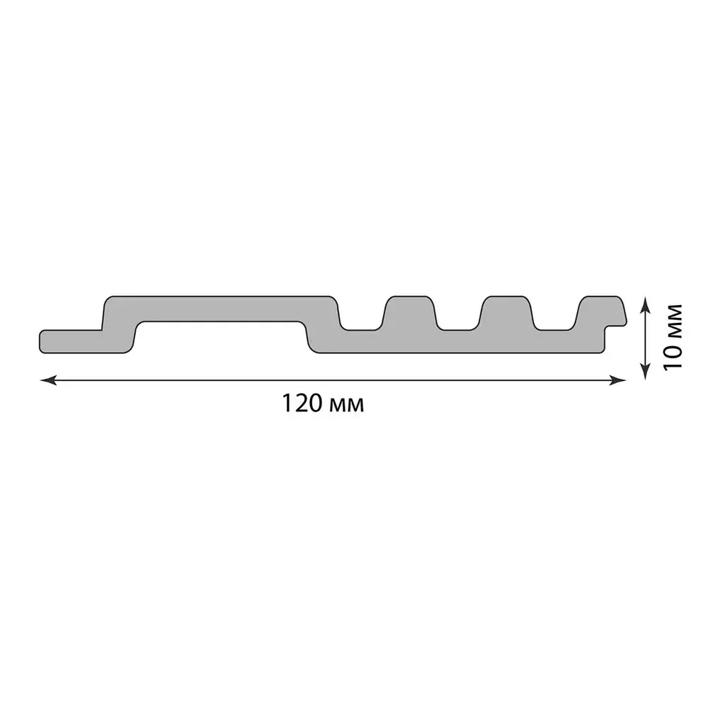 Стеновая панель 3D RAIL EAST (2700х120х12мм) Коралл Белая