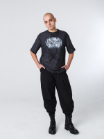 Футболка с набойкой "Райтер". Черно-серая