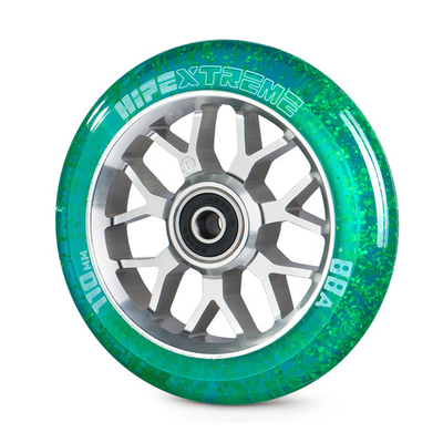 Колесо HIPExtreme Neon Flakes 110*24 мм, серебро/голубой