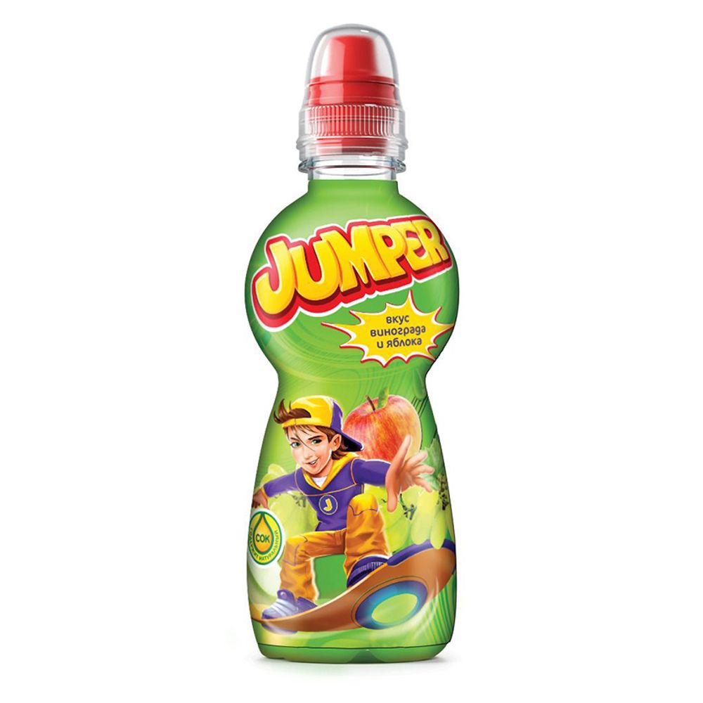 Сок "Jumper" виноград и яблоко 0,33л
