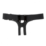 Черный лаковые унисекс-трусики для страпона (Размер: S-M) (Цвет: черный)
