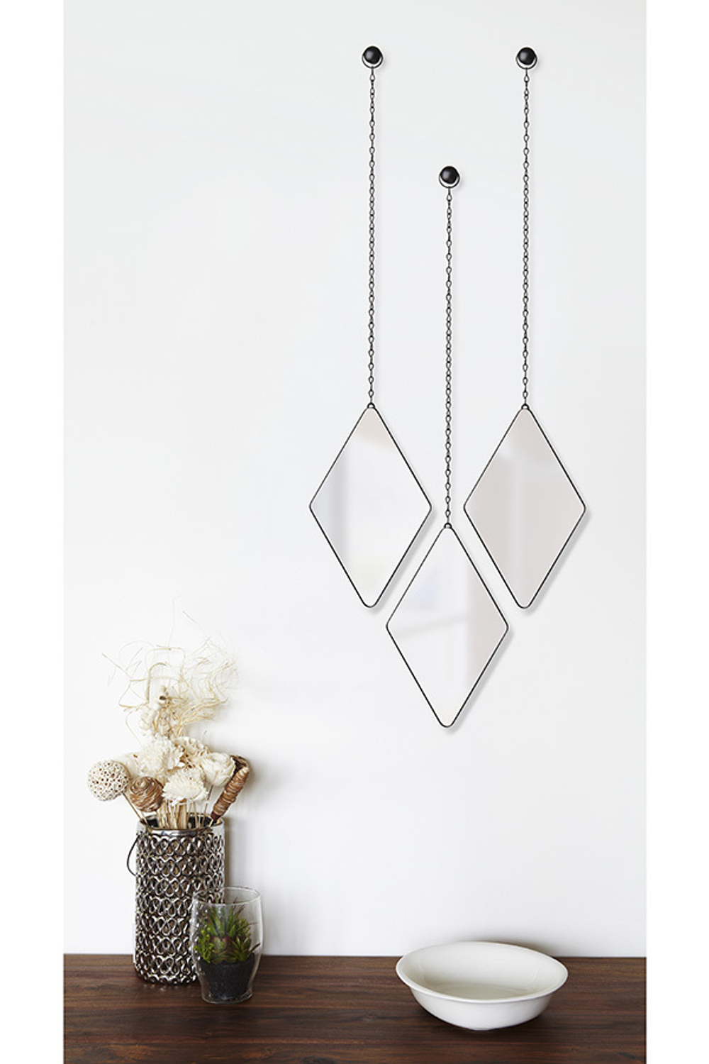 Набор зеркал dima, черный, 3 шт.