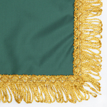 Чехол на бильярдный стол Галант 8 футов, зелёное влагостойкое, желтая бахрома