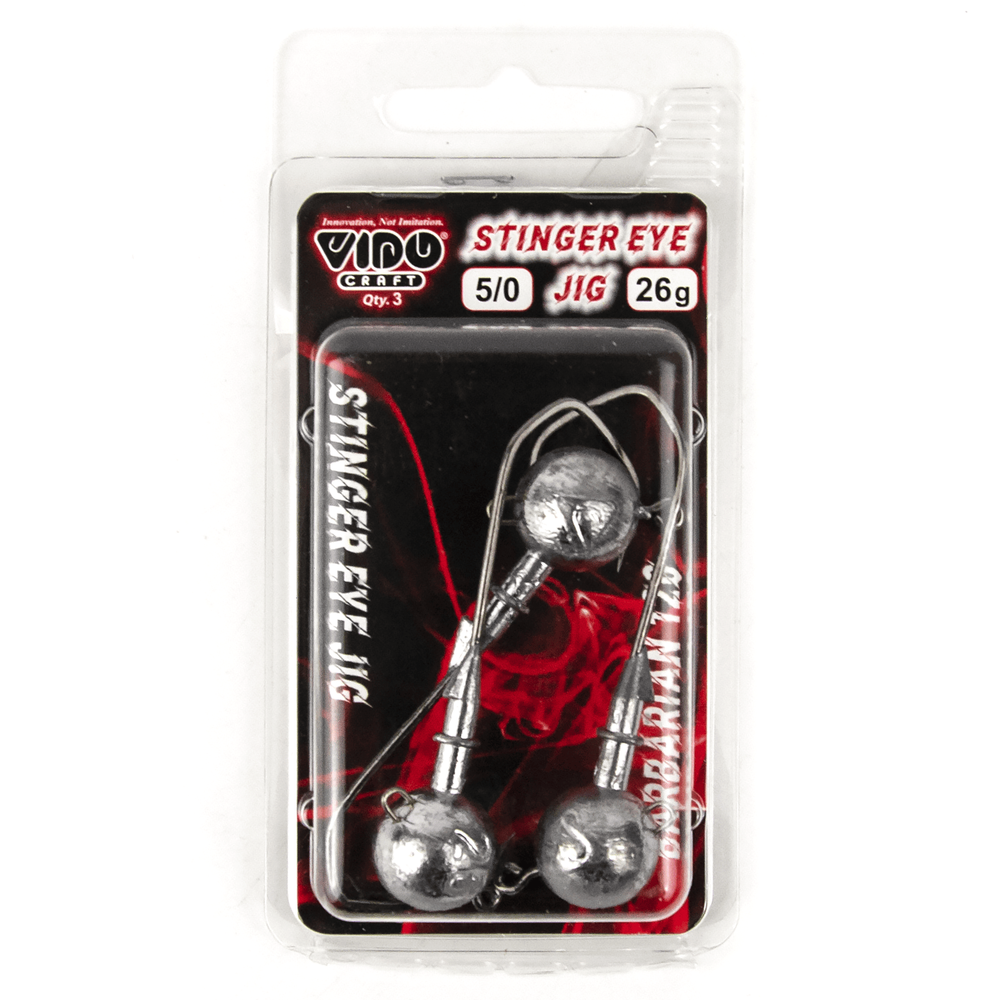 Джиг некрашеный Stinger Eye Jig, крючок Vido Craft VD-079 5/0 (3шт/уп)