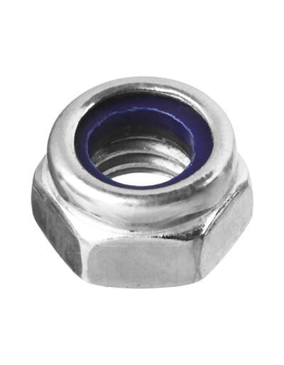 ЗУБР DIN 985, кл. пр. 6, M10, цинк, 5 кг, самостопорящаяся гайка с нейлоновым кольцом (303580-10)