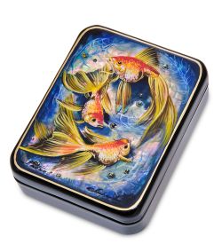 Народные промыслы ШК-55/195 Шкатулка «Рыбки» исп. Маркова Т.