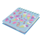 Блокнот "Icecream" 11,8*12,6 см 80л спираль силиконовая обложка, 4 дизайна