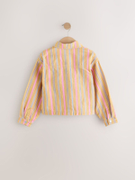 Куртка джинсовая для девочки Next AL1-589, Бежевый, Розовый, Синий