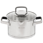 Кастрюля нерж, 2.9 л, с крыш, Daniks, Манхэттен, M-461-18, индукц