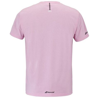 Мужская теннисная футболка Babolat Exercise Message - lilac sachet