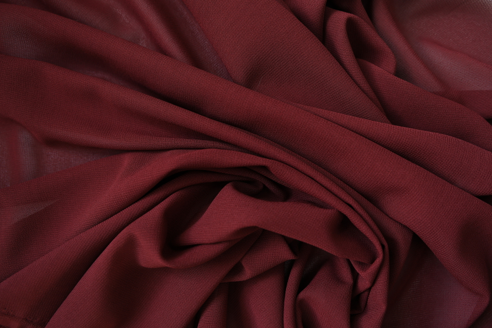 Креп плательный "Кубик" бордовый