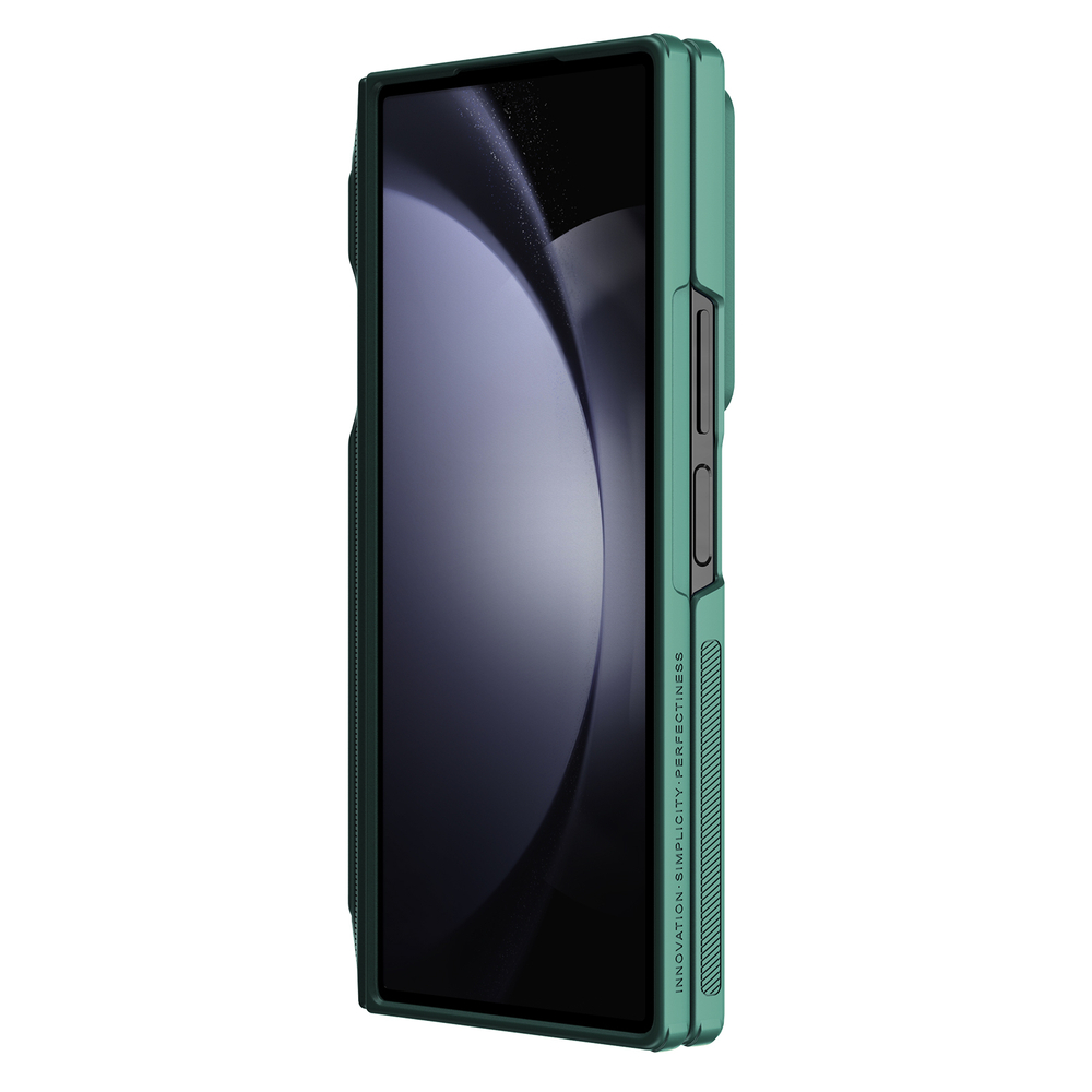 Усиленный чехол зеленого цвета (Dark Green) от Nillkin для Samsung Galaxy Z Fold 6 5G, серия CamShield Fold Case-Pen Holder Version (версия с подставкой и держателем для S Pen)