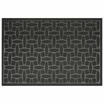 Коврик придверный 60х90 см, ЧЕРНЫЙ, грязезащитный, 430 г/м2, фактурный рисунок АЛМАЗ, ЛЮБАША, 701054