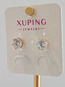 Серьги Xuping «Сияющий кристалл» Gold 18K