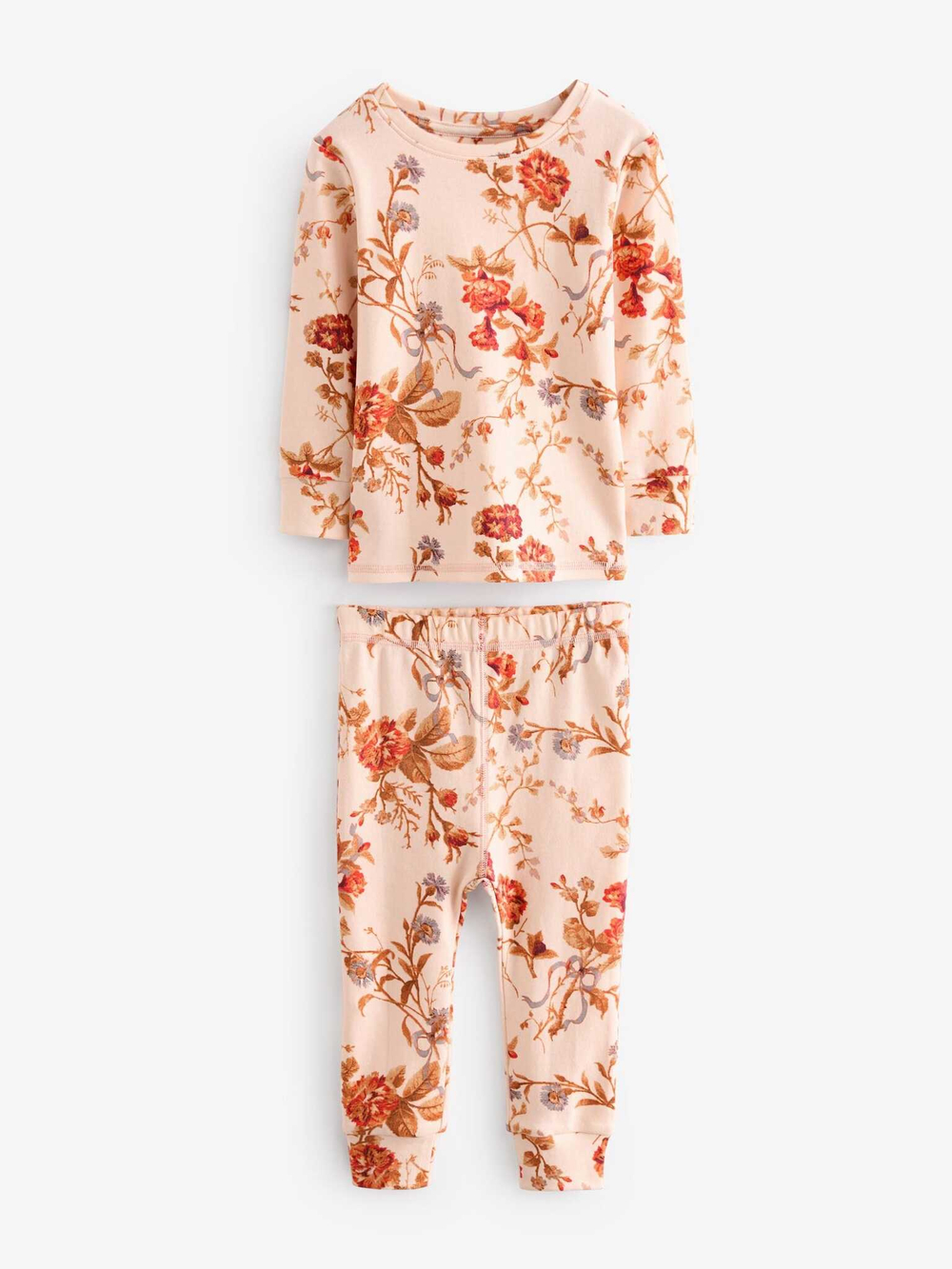 Пижама для девочки Next B30-731, 3 шт., Бордовый, Розовый, Кремовый