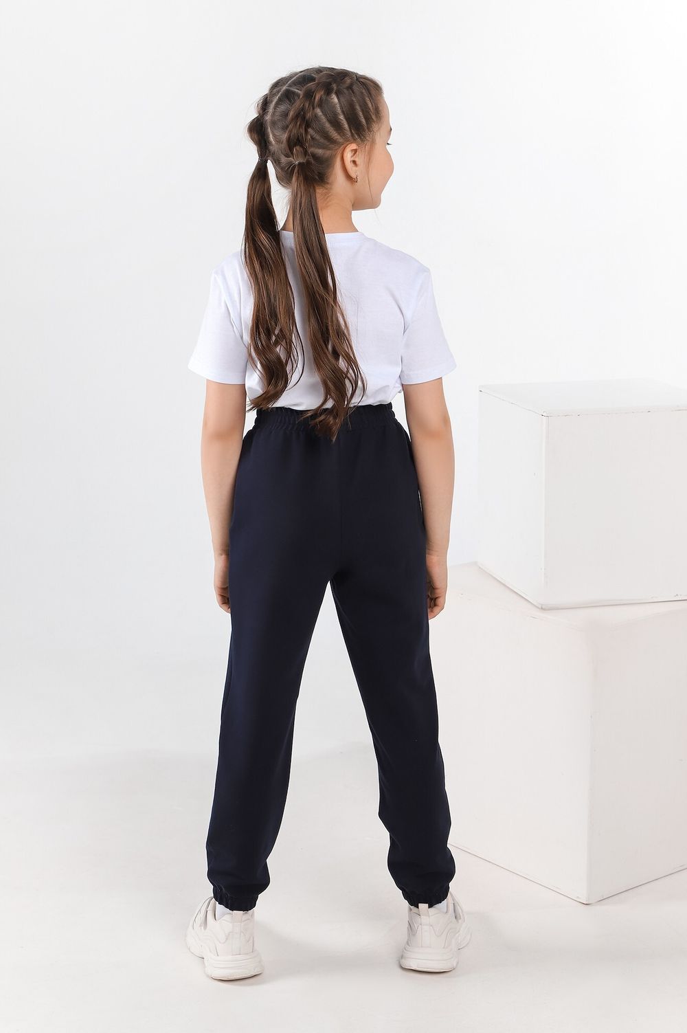 Брюки для девочки Скул-1 Виотекс ТЁМНО-СИНИЙ