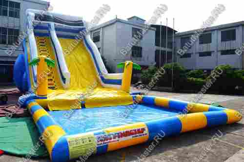 Надувная водная горка с бассейном «Пляжный оазис», 16*7*7 м