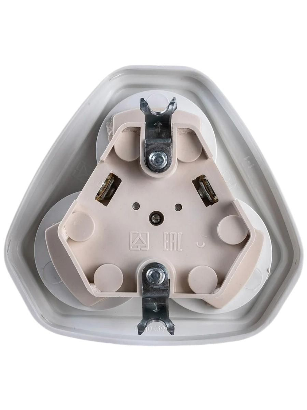 Розетка трехмест. скр. уст. (ток 10А) РС10-394 в инд.упак.