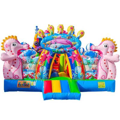 Коммерческий надувной батут «В гостях у дельфинов 2», 10*5*5 м