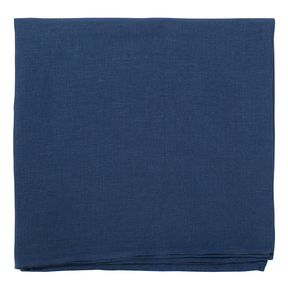 Скатерть из стираного льна 150х250см Tkano Essential синяя
