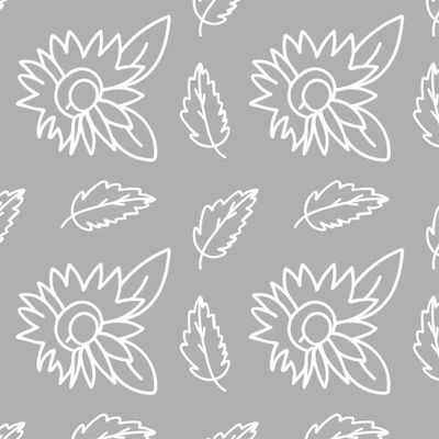 Бесшовный принт c осенней ботаникой