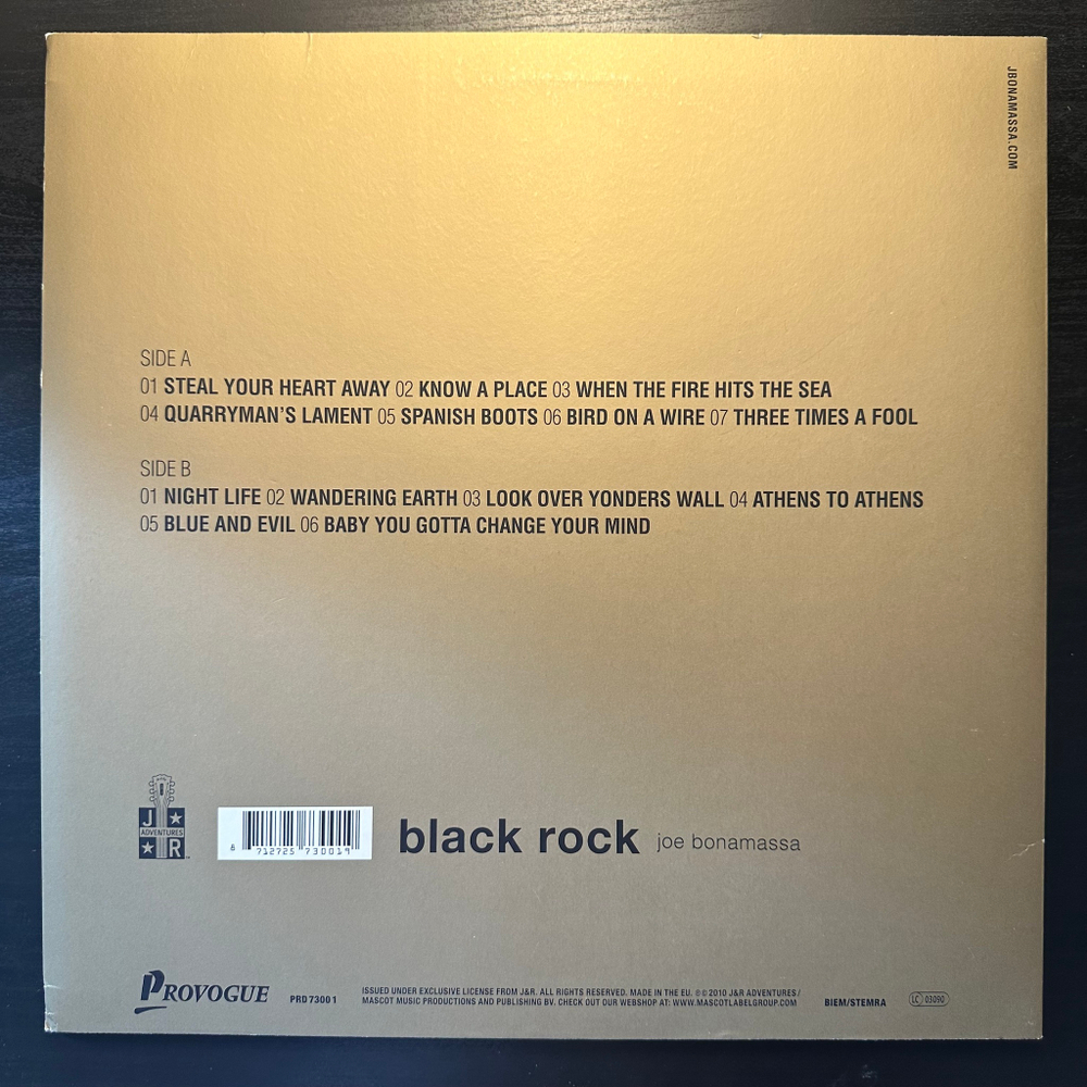 Joe Bonamassa - Black Rock (Европа 2021г.)