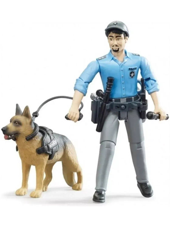 Фигурка Полицейский с собакой Bruder 62150