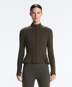 Oysho Куртка Evermove с баской, коричневый