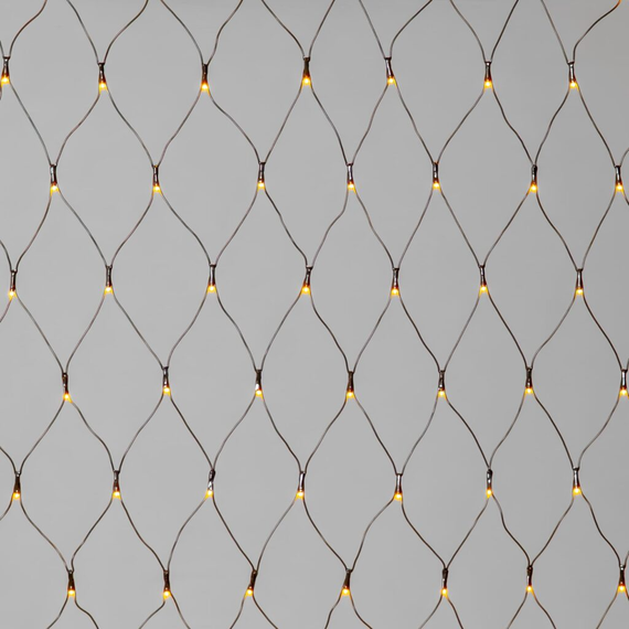 Светодиодная Сетка 2*3 м., 24V, 384 желтых LED, провод чёрный ПВХ, IP54, LTC (NTL384M-11-1Y)