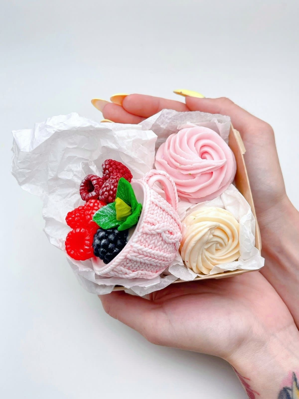 Набор мыла «Чашка с ягодами, роуз»