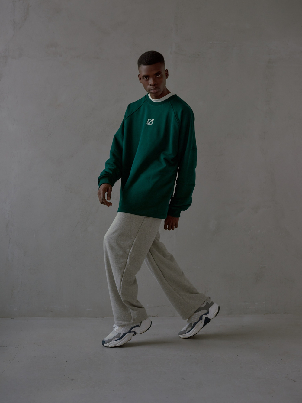 Wide Sweatpants LOGO Melange