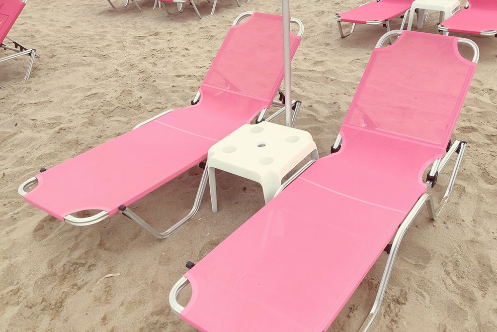 Шезлонг Biotza Dias алюминиевый, серый