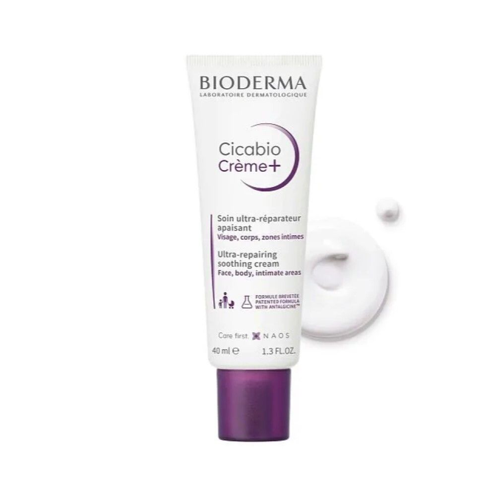 Bioderma Cicabio Creme+ Восстанавливающий и успокаивающий крем плюс, 40 мл