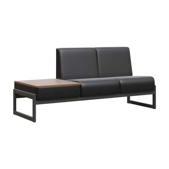 Module Диван двухмест. столик унив. MD.D2-ST2 Oregon 16/Орех Гварнери/Металл Черный 1855*700*800