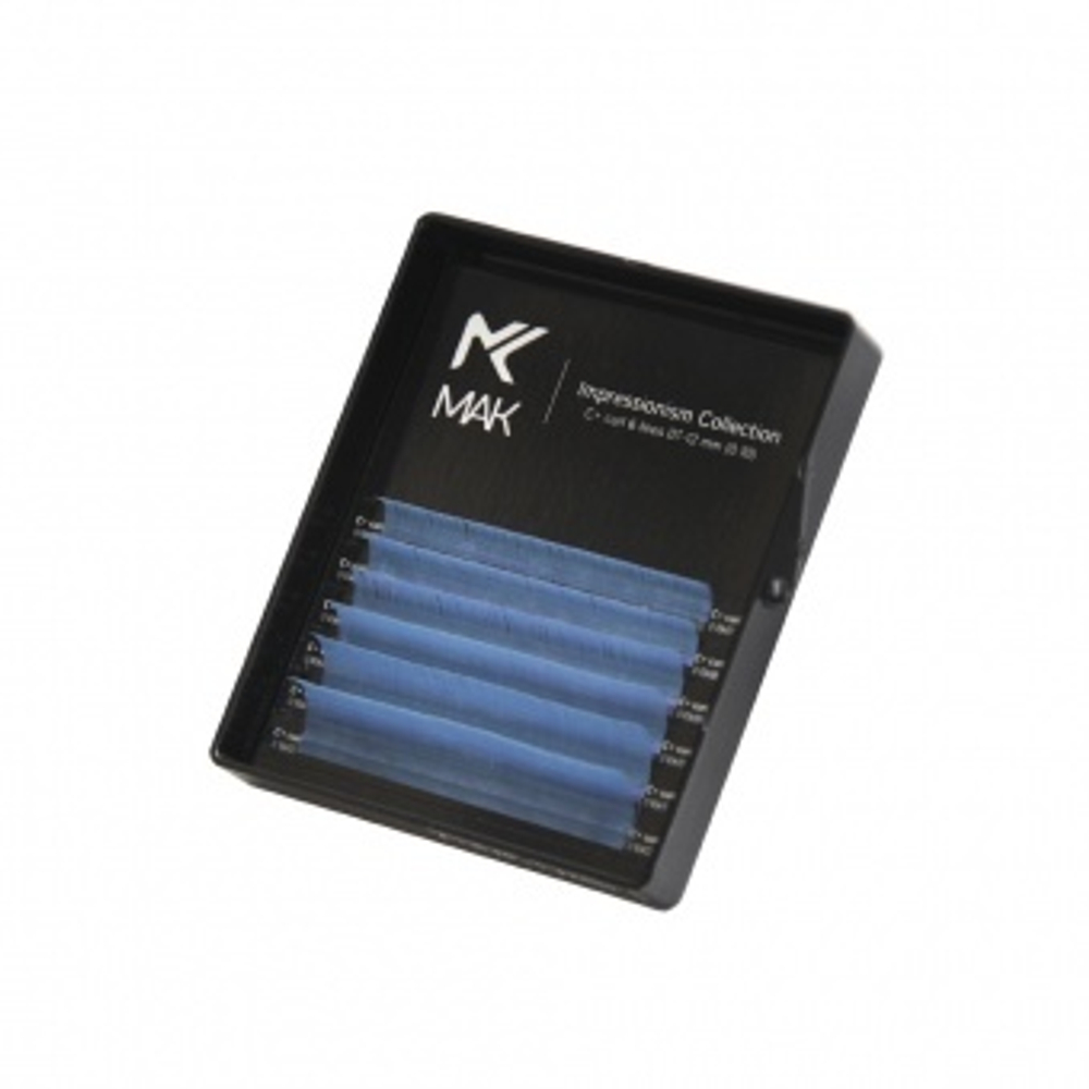 Синие Blue Sea ресницы MAK MINI MIX - 6 линий