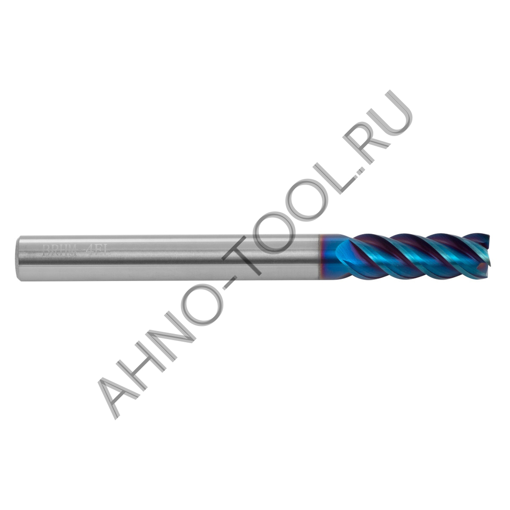 Фреза твердосплавная   8мм (L=100, l=25, хв=8) Z4 45° по закаленной стали BRHM-4EL-D8.0 HRC65 AHNO