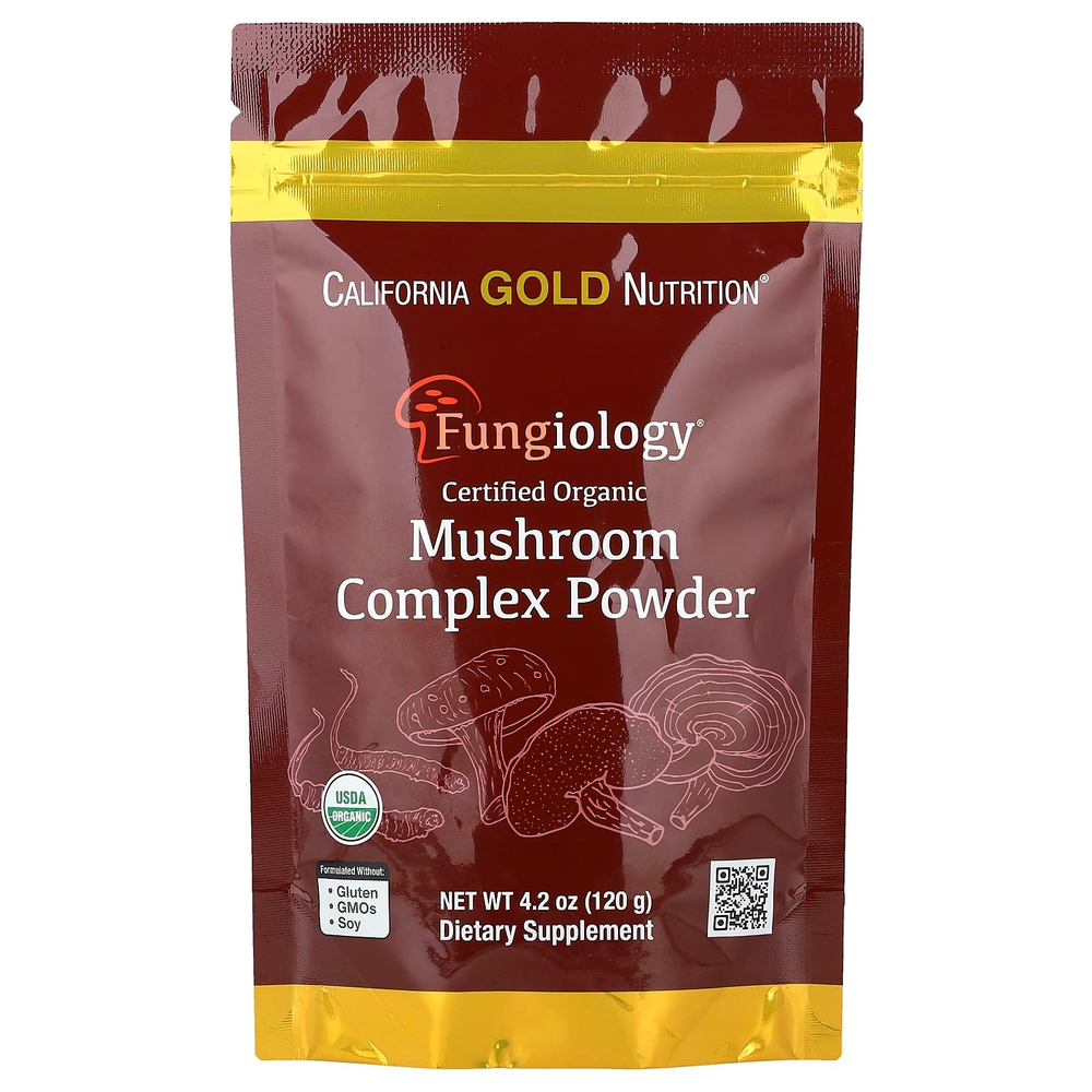 California Gold Nutrition, сертифицированный органический грибной комплекс в порошке, 120 г (4,2 унции)