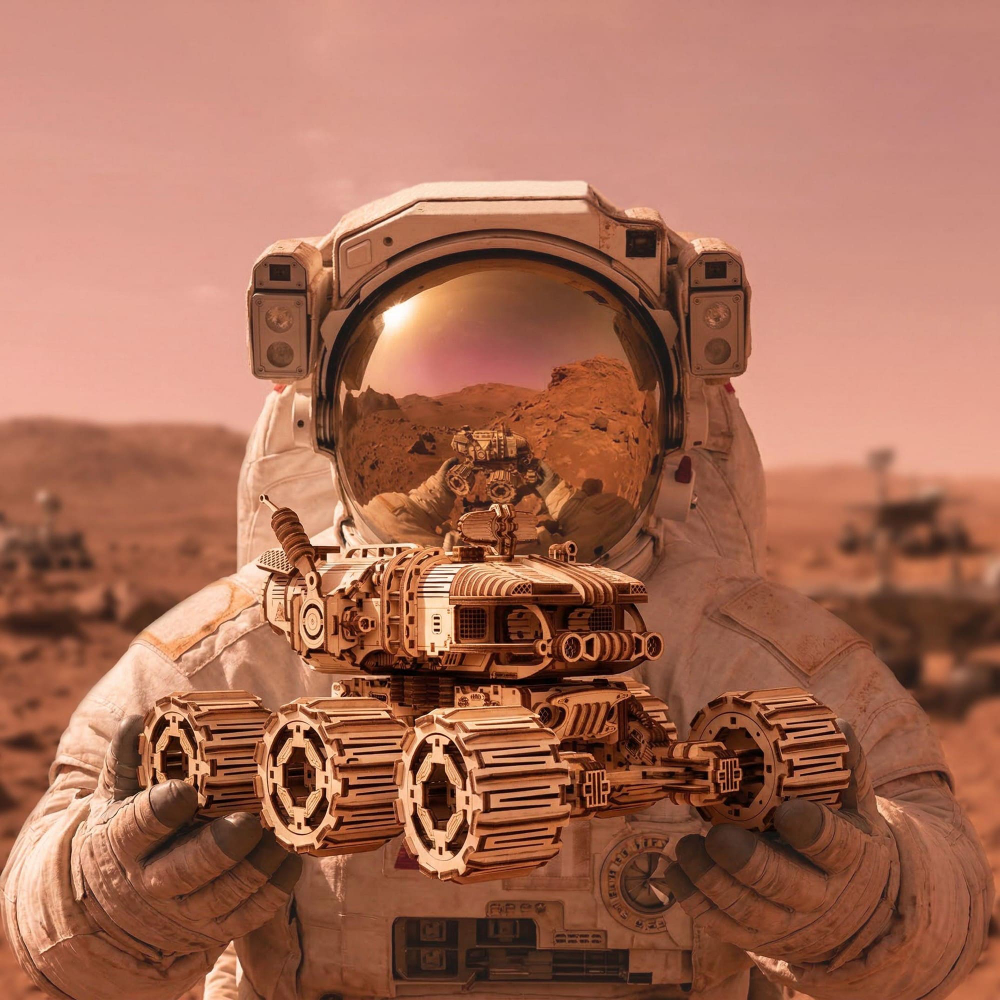 Деревянный конструктор Марсоход Террмаформатор-HOBOS со светом (Lemmo)