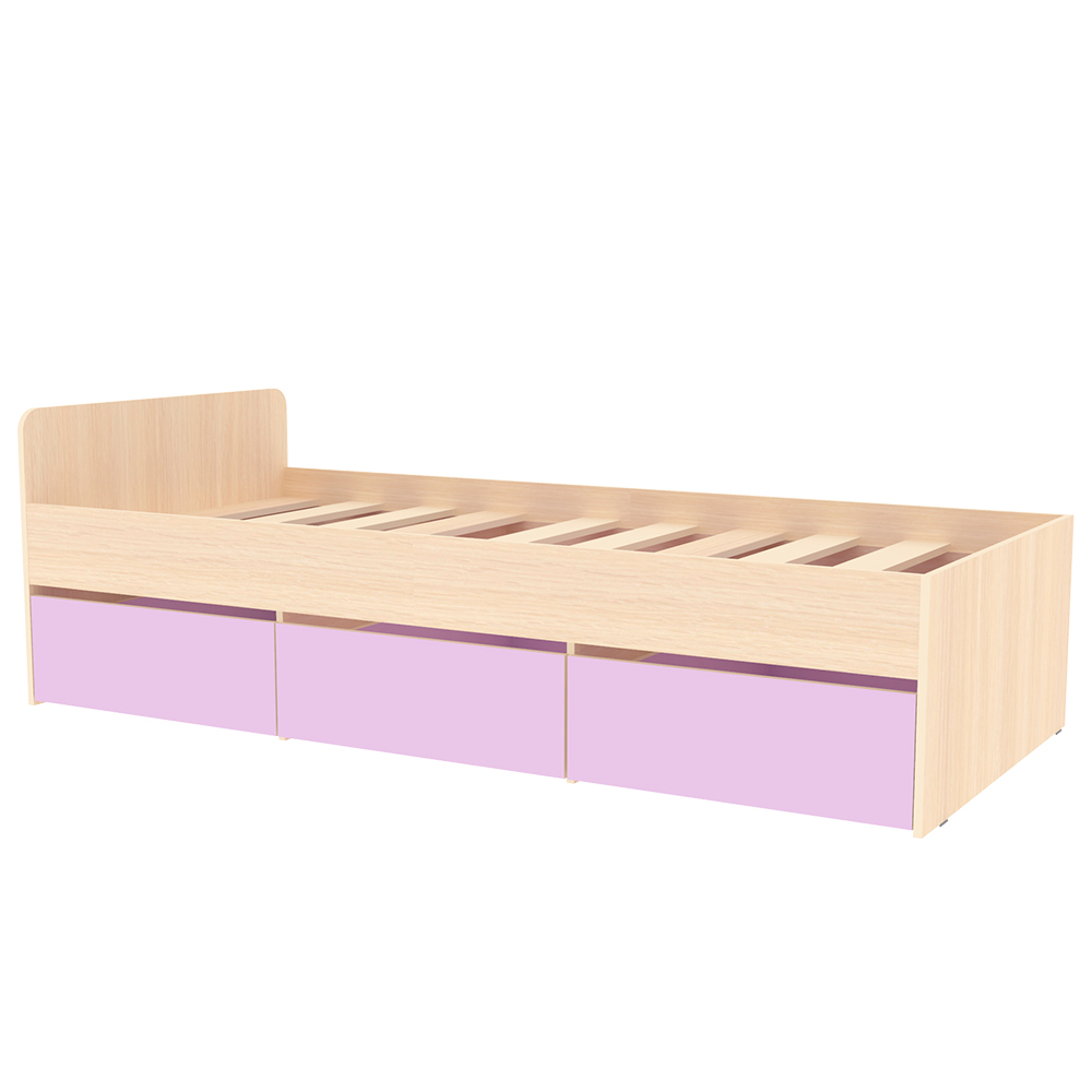 Кровать односпальная КарИВи КИВи  Дуб Молочный Ирис