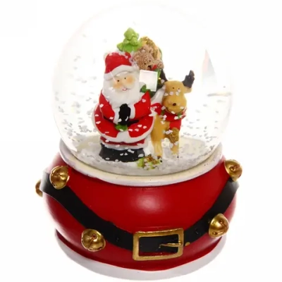 Снежный шар «Домик снежный» 14 см (без света, с музыкой)