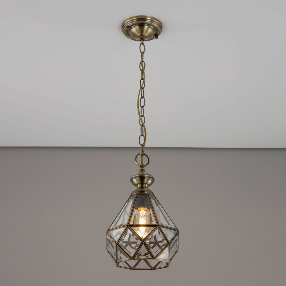 Citilux Витра-1 CL442110 Подвесной светильник витражный Бронза