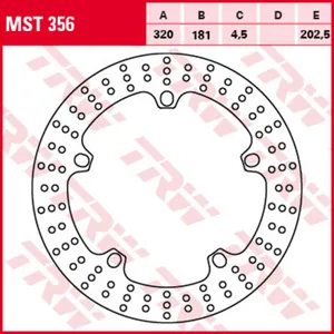 Диск тормозной TRW MST356