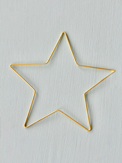 Основа для макраме Звезда металлическая 20 см, цвет золотистый, неразъемная /основа для декорирования и ловца снов