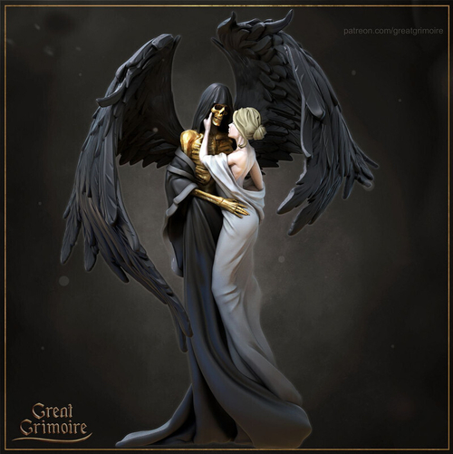 Красавица и Смерть Человек Монстр Существо  миниатюра для dnd, днд, pathfinder, фентези, Настольная игра, НРИ, Варгейм, РПГ