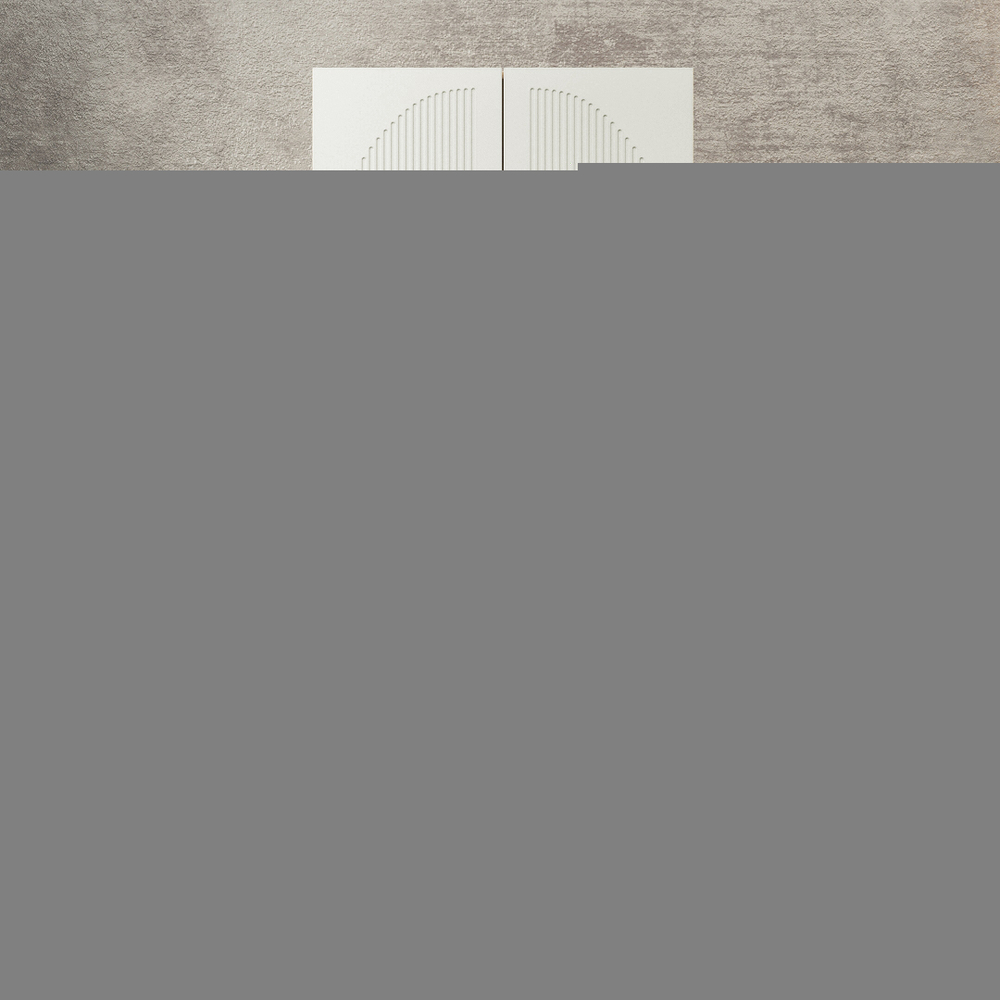 Шкаф Агератум МДФ двухсекционный Лайн керамика (0,27) А10032 матовая - Дуб Сонома 3025  120*50*220